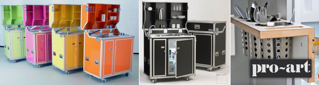 pro-art kitcase die mobile Kofferküche im Flightcase auf Rollen